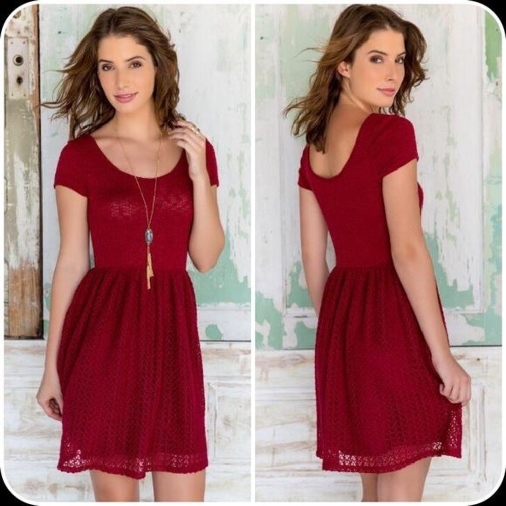 Francesca’s Red Knit Dress